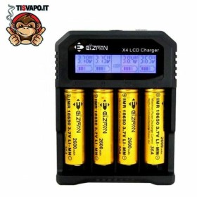 Caricabatterie Efan X4 LCD display con USB e carica auto